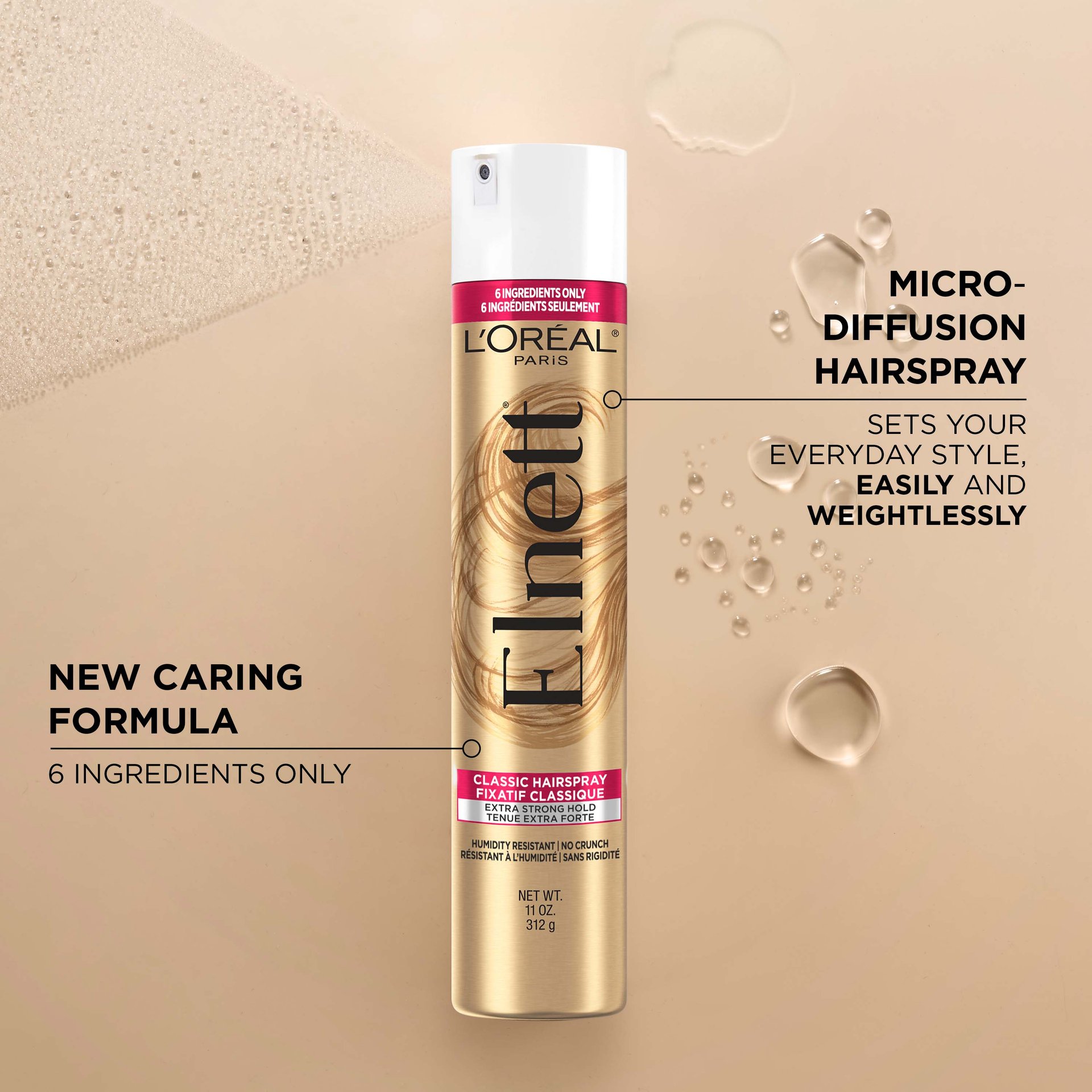 Elnett hair spray with only 6 ingredients